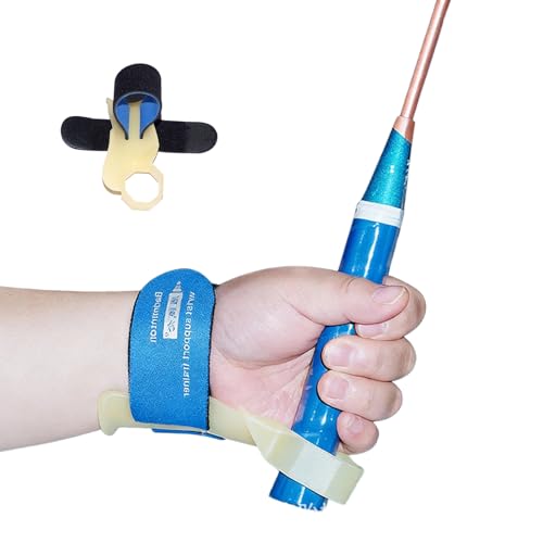 Professional Badminton Wrist Stabilizer Wrist Trainer Skill Enhancer Stabilization Device for Accurate Swing Training - color: Left Hand Blue