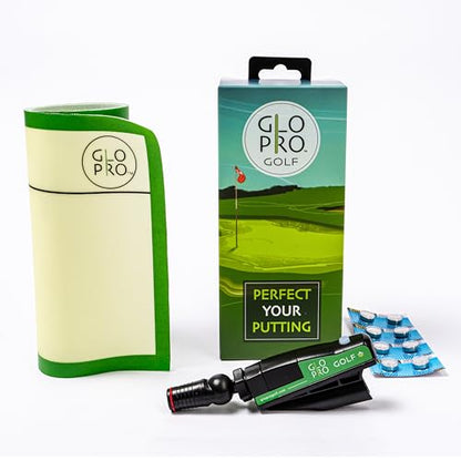 Golf Putting Mat with Glow Tracer – Premium Golf Training Aid - Home Practice for Putter Stroke Path, Alignment & Speed Control – Indoor Golf Putting System for Consistent, Repeatable Putting Accuracy