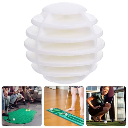 TOYANDONA 10pcs Indoor Stripe Golf Practice Balls White Pe Material Lightweight Training Balls for Indoor Swing and Putting Practice