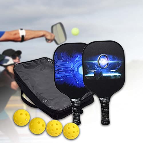 2 Pieces Set Indoor Outdoor Lightweight Rackets Wood Ergonomic Grip with Portable Storage Bag Suitable for Adult Gift