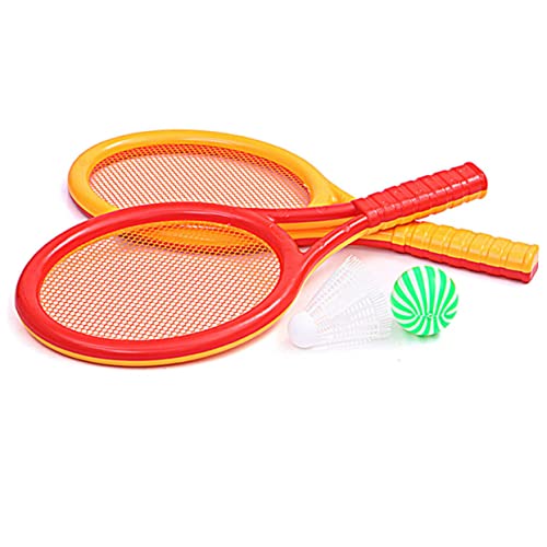 UKCOCO 2pcs Boys and Girls Tennis Racket Set Plastic Tennis Rackets for Boys Girls Outdoor Play Random