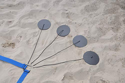 Tandem Sport Volleyball Court Line Sand Anchors - Court Anchors for Beach Volleyball - Disc Anchors to Keep Volleyball Court Lines in Tact - Black
