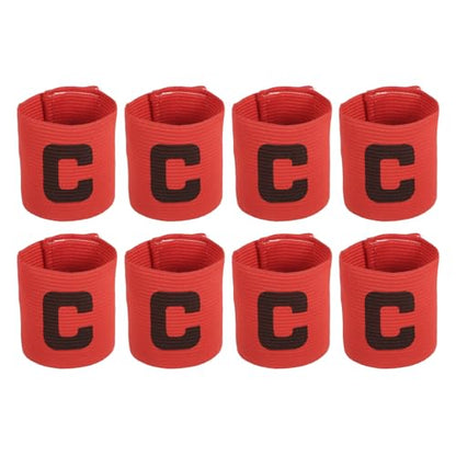 MECCANIXITY Soccer Captain Armband, Captain Arm Bands for Soccer Elastic Captain C Arm Band Sports Captain Armband for Football Team Training Youth & Adult - color: Red
