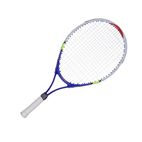 Aluminium Alloy Kids Junior Tennis Racquet Training Racket With Carry Bag Blue