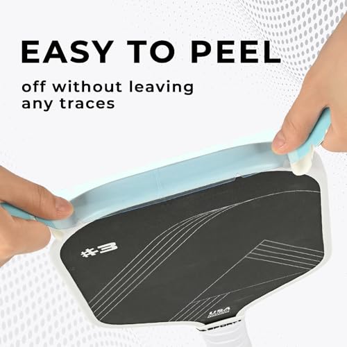 PICKLETECH Pickleball Paddle Protection Tape - Paddle Head Edge Guard - Racket Edge Protection Tape -Fit Perfectly Curved Edge -No Wrinkling - color: Clear Blue, size: Width 20mm