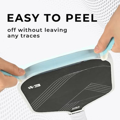 PICKLETECH Pickleball Paddle Protection Tape - Paddle Head Edge Guard - Racket Edge Protection Tape -Fit Perfectly Curved Edge -No Wrinkling - color: Clear Blue, size: Width 20mm