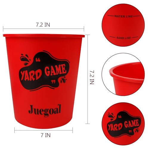 Juegoal Outdoor Giant Yard Pong Game Set Outdoor Toss Game Throwing Game for Beach, Camping, Lawn and Backyard - color: Red
