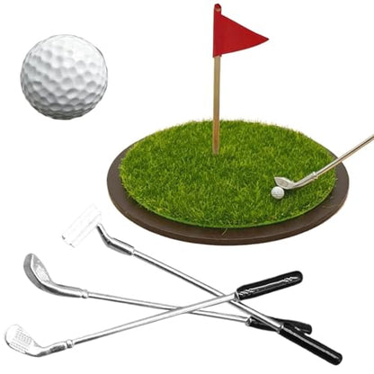 Desk Golf Game - Funny Putting Green Toy | Including A Putting Range | 3 Mini Clubs and Balls | Mini Golf Game | for Golfer Coworker Men Office Indoor Tabletop Practice Relaxation