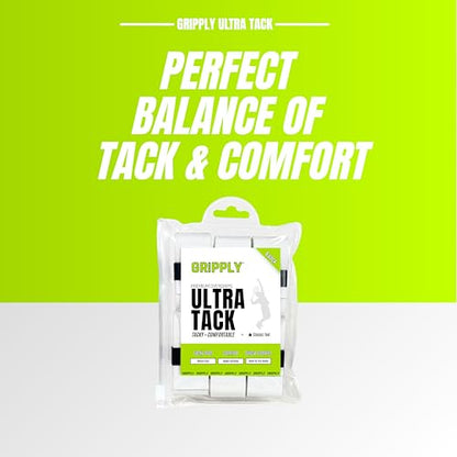Ultra Tack Premium Overgrips, Tacky and Comfortable Racket Grip Tape for Tennis, Pickleball & Padel Rackets, Sweat-absorbant Racquet and Paddle Handle Tape for Control
