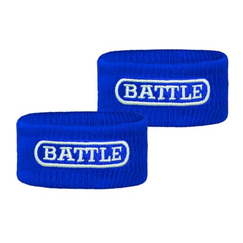 Battle Sports Thick Football Armbands- Wrist Bands for Football, High-Performance Bands with Ultra-Soft Material to Wick Away Sweat and Keep Hands Dry- Includes 2 Wrist Bands - color: Royal Blue