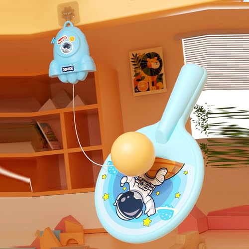 Table Tennis Trainer Set | Table Tennis Trainer Hangings Set | Adjustable Hangings for Kids Children Boys Girls - color: Blue