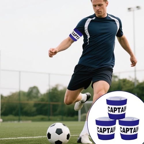 Captain Armbands Soccer, Adjustable Leader Football Arm Bands Breathable Soccer Captain Armband Sport Accessory - color: Royal