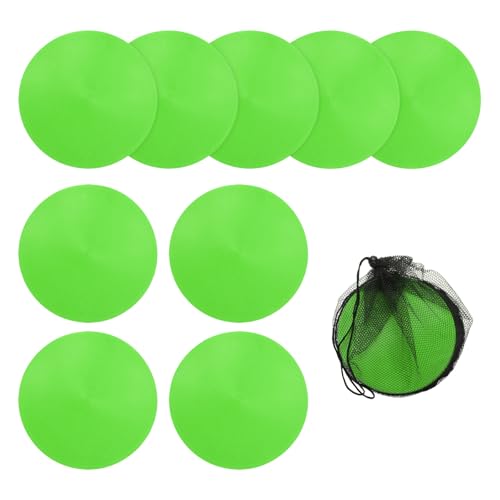 Spot Markers, Poly Spot Marker for Agility Training Floor Dots Non Slip Flat Field Cones - color: Green, size: 19 cm/7.5inch