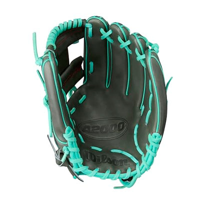 Wilson Summer 2025 A2000® Baseball Gloves - color: Charcoal/Seafoam/Red, size: Infield - 11.75"