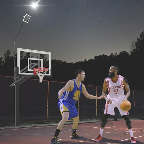 Basketball 2-in-1 Backstop Net+Light Mount System, Standalone Backstop Net, Standalone Light Mount Frame for Backyard Family Play, Fits Standard Hoops(Light NOT Included) - size: 6"×6", style: Standalone Light Frame