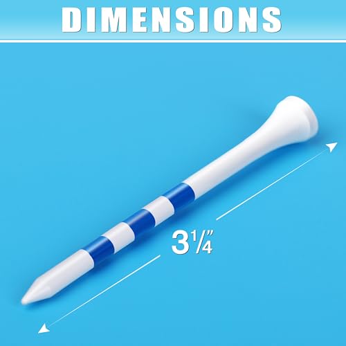 CHAMPKEY Premium Wood Golf Tees 200 Count - 3 Line Marking System Golf Wood Tees - Achieve Consistent and Long Distance Shot