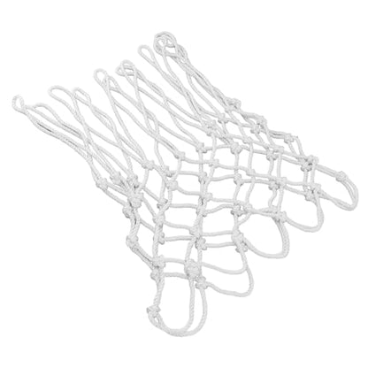 Basketball Net Replacement, All Weather Polyester, White, Anti Whip, Fits Standard Indoor Outdoor Rims - Durable Material, Ideal for Parks and Schools