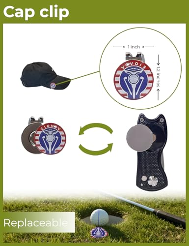Golf Practical kit, Novice Golfer kit,Great Golf Accessory kit-Alignment Marking Tool,Divot Tool to Quickly get into Golf Training;Ball Marker,Multi Pattern, Fun to Increase Passion for Golf