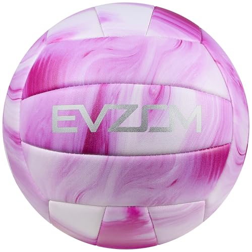 EVZOM Super Soft Volleyball Beach Volleyball Official Size 5 for Outdoor/Indoor/Pool/Gym/Training Premium Volleyballs Equipment Durability Stability Sports Ball - color: Purple