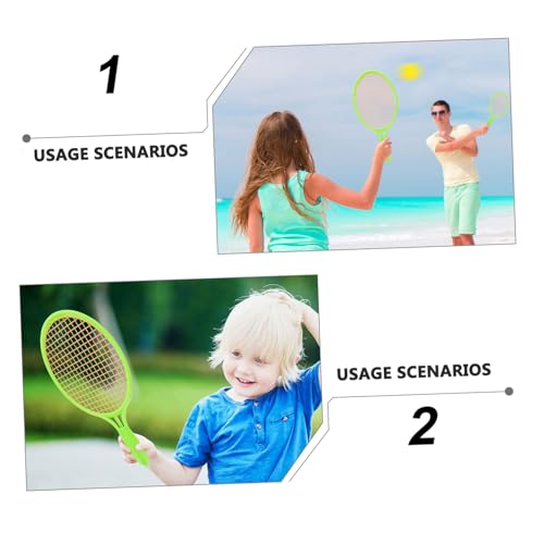 Sosoport Outdoor Tennis with Soft Balls Durable Plastic Racket for Boys and Safe Non Scratch Design for Indoor and Outdoor Sports Play
