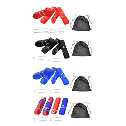 COOLHOOD Beach Volleyball Courts Boundaries Line Kits Beach Volleyball Line with Ground Nails Courts Webbing Marker with Ground Nails - color: Red