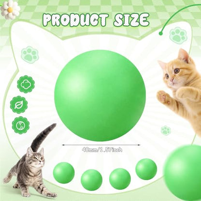 Hoteam 12 Pcs Cat Table Tennis Balls, 1.57 Inch Cat Ball Toys for Indoor Cats, High Bounce Table Tennis Balls, Interactive Bouncy Ball Toy for Kitten Cats Pets Playing Exercising Trainning(Green) - color: Green