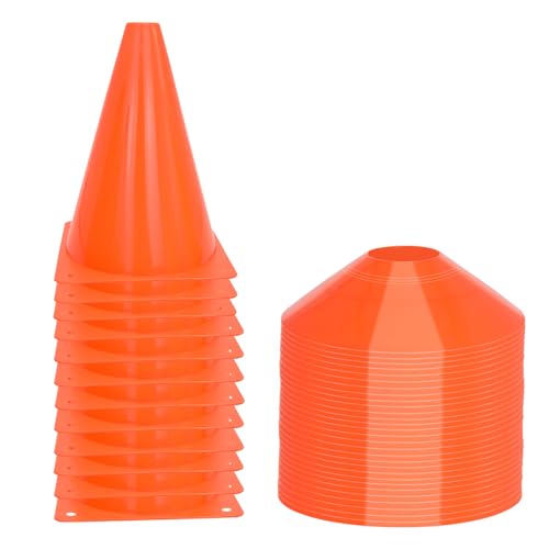 Soccer Cones Set, 84/42Pcs 7"/9" Cones Sports + Disc Cones, Cones for Sports with Carry Bag, Training Cones, Soccer Cones for Training, Plastic Soccer Cones for Drills
