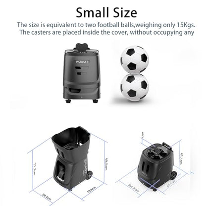 Smart Pickleball Machine PP-Smart Pro - APP Controlled Auto Feed, 10 Training Modes, 85 Ball Capacity, 4-6Hr Battery Life, Suitable for All Level Players - color: Black