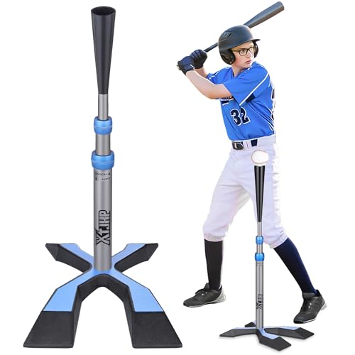 Baseball Tee for Hitting, Batting Tee with 5.8 LB Base, Softball Tee 24"-45" Height Adjustment, Hitting Tee for Baseball Training Accessories
