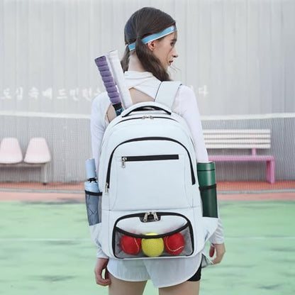 ACESAK Tennis Backpack Tennis Bag for Women Men - Tennis Bag Holds 2 Rackets, Badminton Squash, Pickleball Paddles Balls