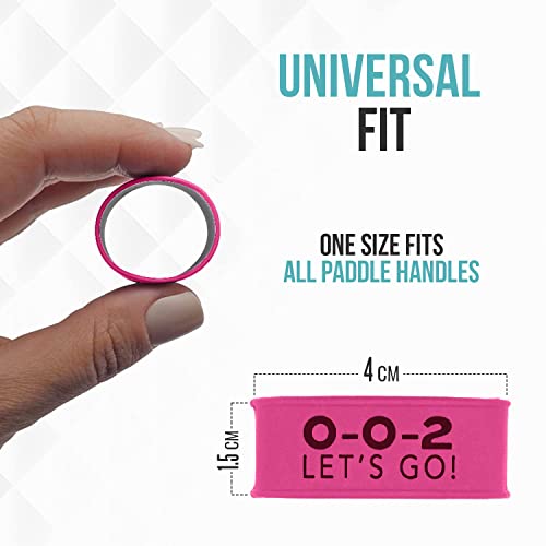 Palms-O-Aces | Pickleball Grip Bands | Silicone Paddle Grip Bands for Securing Overgrips & Paddle Identification | Embossed Non-Slip Handle Band | Universal Fit Pickleball Accessory & Gift for Players