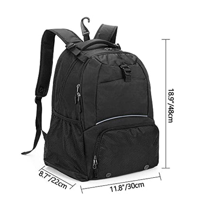 Tennis Backpack for 2 Rackets, Tennis Bag with Separate Ventilated Shoe Space for Tennis/Pickleball/Badminton/Squash Racquet and Accessories