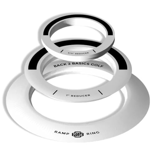 BACK 2 BASICS Golf Putting Rings 3-Piece Set, Golf Tool for Putting Practice Indoor and Outdoor, Ramp Ring & Hole Reducers for Precision Training, Accuracy Drills at Home, Office & Backyard Setups