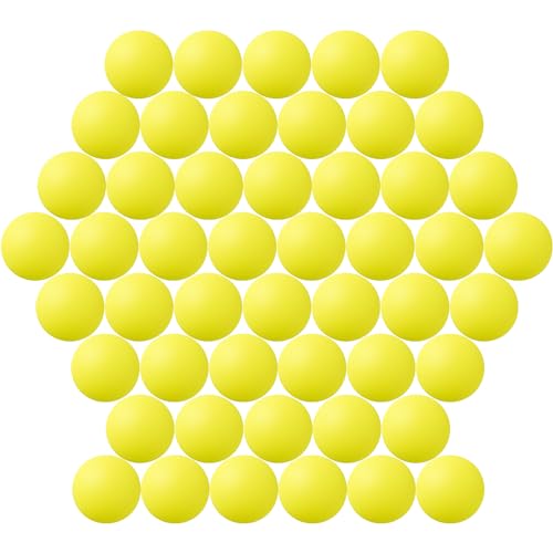 40MM Ping Pong Balls, 50 or 80 Pack Assorted Colored Plastic Balls for Beer Pong, Arts and Craft - color: 50pcs-Yellow