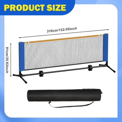 Generic Portable Pickleball Net with Storage Bag, Heavy-Duty, Ideal for Training, Tournaments, Garden Or Garage. - size: Iron Alloy 3.1m