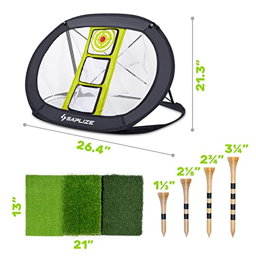 SAPLIZE Golf Chipping Net for Backyard Practice – Improve Accuracy & Distance Control, Foldable Golf Training Aid for Indoor Outdoor Use, Multi Target Practice Net for All Skill Levels