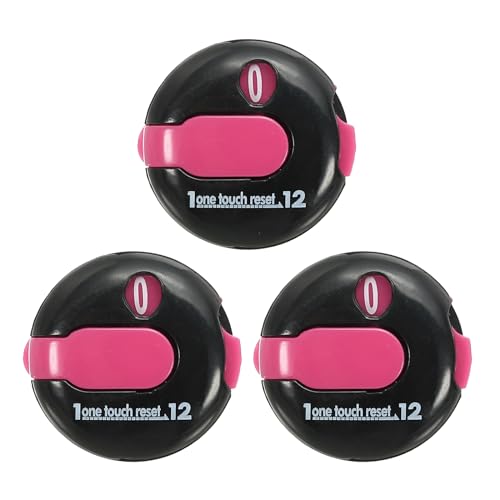PATIKIL Golf Score Counter Mini Golf Shot Stroke Attachment Counter Clicker Clip for Golfers Glove Bag Hat - color: Black Red