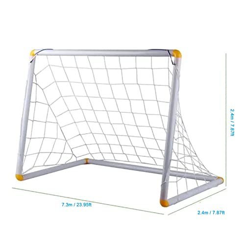 Soccer Goal Net, Sports Twisted Net Post Netting Portable Football Replacement Field Equipment Foldable Polyethylene Rope for Backyard Daily Practice Match Training Shooting Aid with Carry Bag - size: 24X8FT