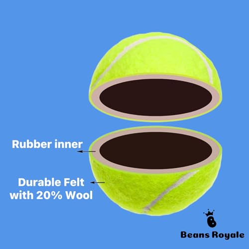 Tennis Balls (12 Balls) All Court Tennis Balls Ideal for Training & Matches, Pressure Retention, Neon Yellow