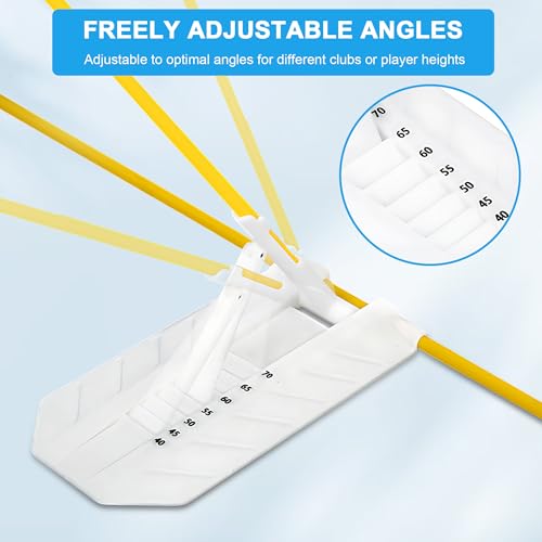 Golf Swing Plane Trainer - Alignment Stick Holder Set, Professional Golf Training Aids for Swing Path, Posture & Aiming, Golf Practice Accessories - color: Yellow