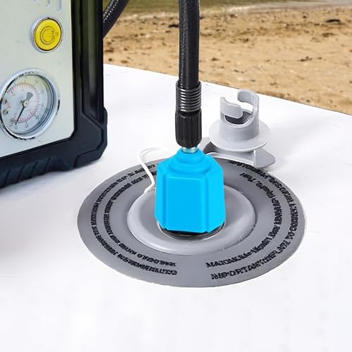 Inflatable SUP Pump Valve Adapter Set - Standard Air Valve Adapter with 4 Nozzles, Air Pump Converter for Kayaking Surfboard Inflatable Bed Boat Stand Up Paddle Board Dinghy