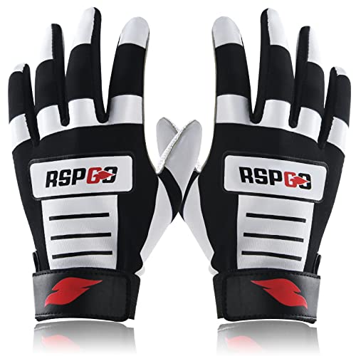 Youth Baseball & Softball Batting Gloves for Kids with Super Grip Fit - color: Classic Black, size: Youth XS/S(5.5in-6in)