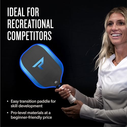 Paddletek Phoenix Talon – 14mm Pickleball Paddle – Raw Carbon Fiber Face – Balanced Control & Spin – Polypropylene Honeycomb Core – USAPA Approved Pickle Ball Paddle – 5.25 Inch Handle - color: Riptide