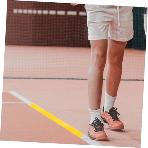 ibasenice 6pcs Tennis Court Markers Rectangular Training Signs for Soccer Basketball Tennis Brightly Training Equipment for