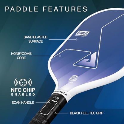 JOOLA Seneca Onset Pickleball Paddles Set of 2 - Includes: 2 Pickleball Paddles, 4 Balls & Sling Bag - Lightweight USAPA Approved Sand Blasted Surface Paddle for Increased Spin, NFC Chip Enabled