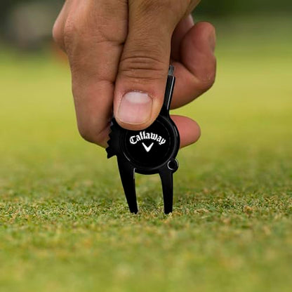 Callaway 4-in-1 Golf Divot Repair Tool - color: Black Chrome