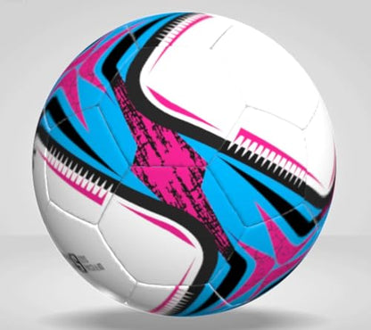 CSPL Official Size 5 Soccer Ball – Vibrant Blue/Pink Design, All-Weather Compatible, Durable PU Leather for Training & Match Play