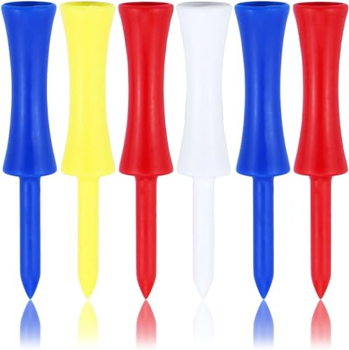 Golf Tees Plastic 100 Count 3-1/4, 2 3/4 inch Tall Step Down Tees Golf - Mixed Color - size: 83mm