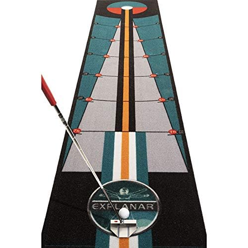 Explanar Golf Putting Mat - 4 Meter (13 Feet) - Indoor Golf Putting Trainer Helping Golfers Improve Putting Visualization, Accuracy and Alignment