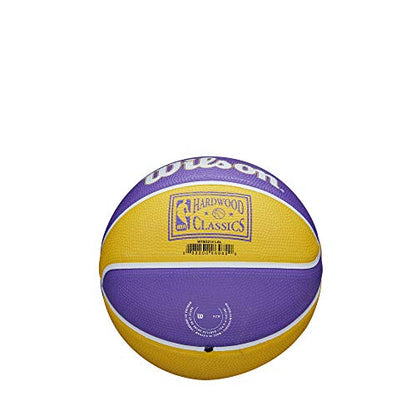 WILSON NBA Team Retro Mini Basketballs - Mini Size - 3" - color: Los Angeles Lakers, size: Mini